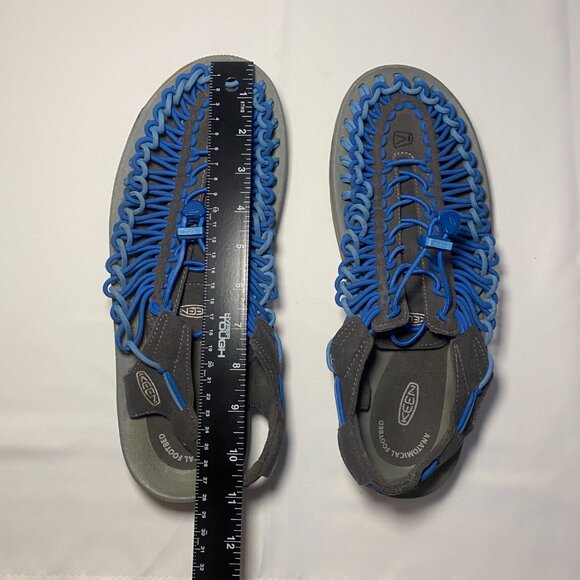 Keen Uneek Mens 10.5M Sandal Blue Aqua Paracord Bungee Outdoor Hiking Active EUC - Picture 10 of 10